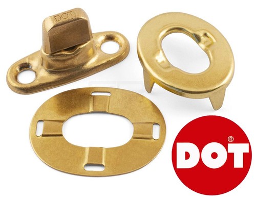 Dot 6mm brass turnbutton - dot,