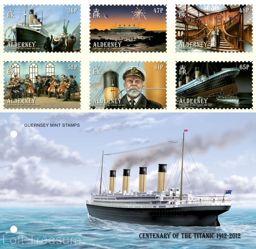 Alderney stamps titanic - alderney, "titanic