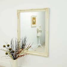 Large Antique Ivory Mirror