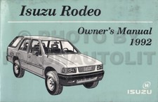 1992 Isuzu Rodeo Owners Manual