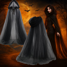 Black Witch Shawl Cloak