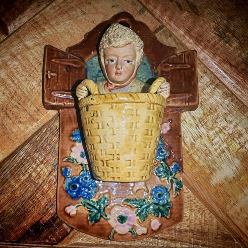 German ceramic wall pocket