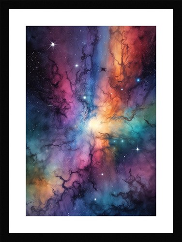 Bold milky way galaxy framed - milky,