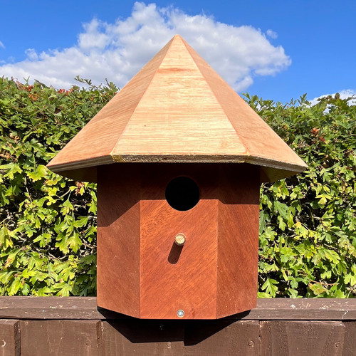 Wooden hexagon bird house - hexagon,
