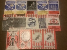 14 Coatbridge speedway programmes 1968-77:championships + Great Britain v Sweden