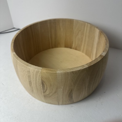 Carved round wooden - round, planter