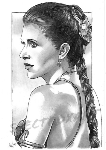 Star wars original art leia - star,