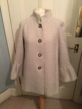 Zara ladies oatmeal, thigh length, “boucle” effect wool mix, lined coat