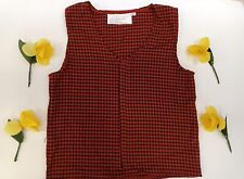 Welsh Boy's Waistcoat  St David's Day Wales Red & Black 35cm Wide