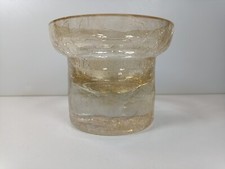 Golden Yellow Crackle Glass