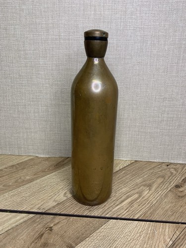 Antique brass flask hot - flask, ~