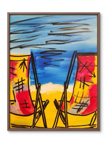 Abstract unique beach - beach, chairs