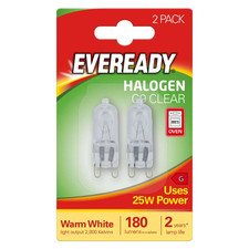 2 x Eveready G9 25W Halogen