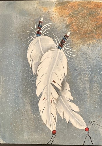 Gouache painting white - gouache,