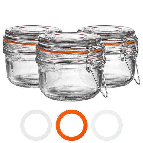 Glass storage jars airtight - storage,