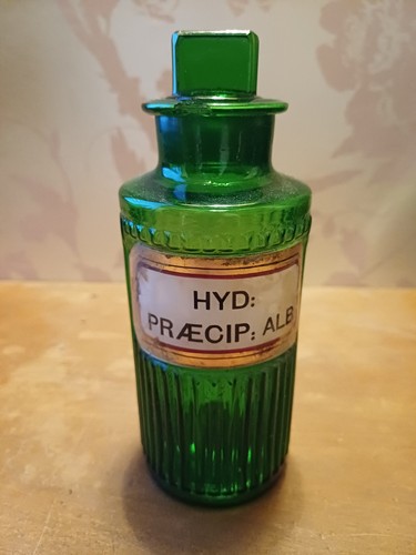 Antique green ribbed - antique,