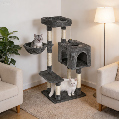 Cat tree activity - cat,