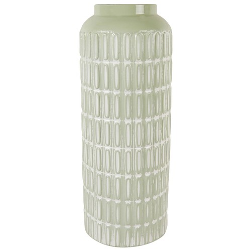 54cm tall metal vase green - 54cm,