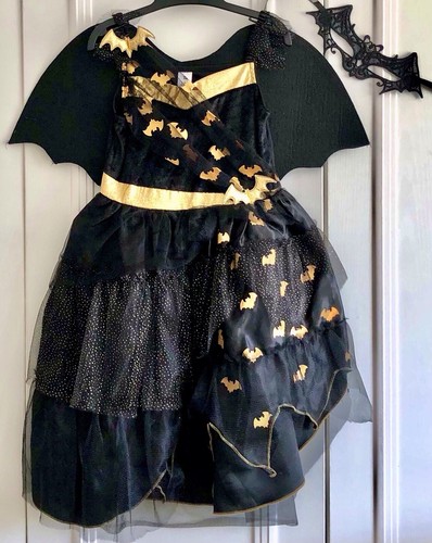 Girls black gold bat - bat, fairy