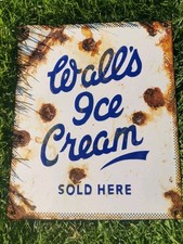 Walls Ice Cream Lolly Pop Dairy Enamel Sign Man Cave Garage Kitchen Retro 