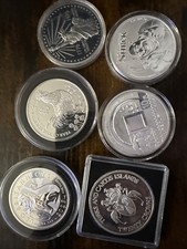 6 Troy Oz Mixed Coins - Pure Silver 999 Coins - Various Designs