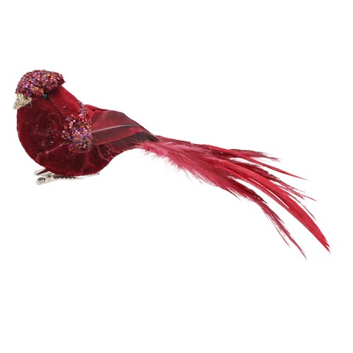 Christmas clip bird - clip, on