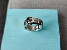  Sterling silver 925 Buckle Ring size R 1/2. Brand new in box.