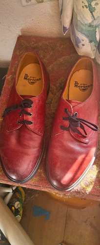 Martens red leather - martens,