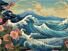 Tile Mural Japan Sea Great
