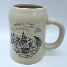 Vintage German Stoneware Stein 0.5L Marburg Lahn Beer Mug Tankard Rare