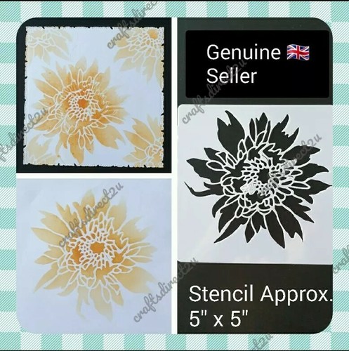 Stencil flower - -, 5"