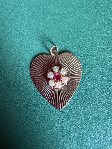 Vintage 14k gold heart - 14k, pendant