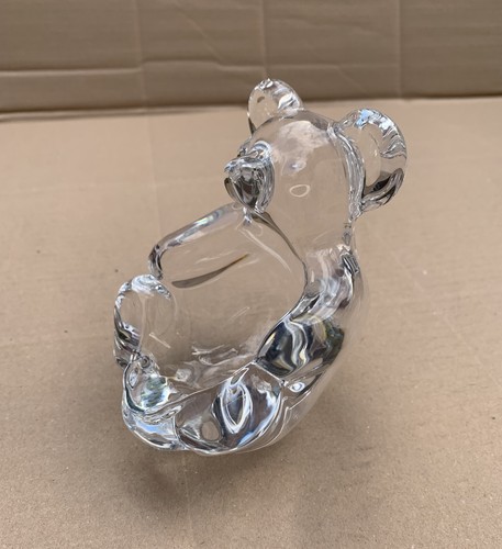 French art glass crystal bear - french,