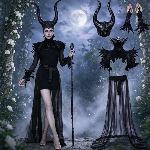 Womens maleficent gothic witch - womens,