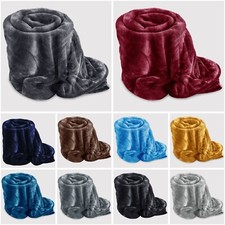 Faux Fur Fleece Throw Soft