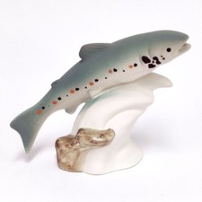 Highbank Porcelain - Leaping Salmon (9 cm wide)