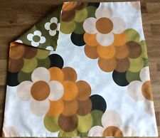 Cushion Cover Made W/ Orla Kiely Retro Stripe & Spot Flower Light Cotton New