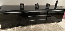 IKEA BESTA BURS BLACK TV UNIT WITH STORAGE, Piano Black. 