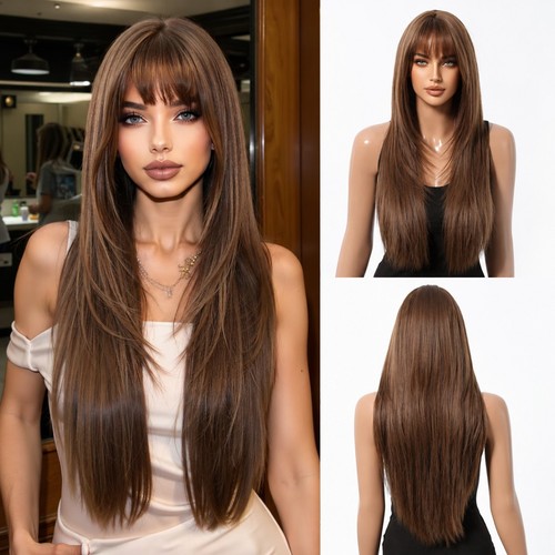 Cosplay wig with - cosplay, auburn