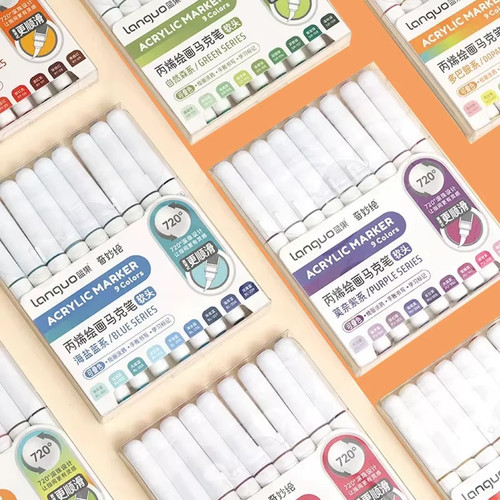 Languo 9pcs acrylic marker - languo, pen