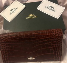 Longchamp Croc Embossed Snap