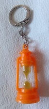Vintage Retro Keyring Key Plastic Toy Tilley Lamp Egg Timer Sand Time 
