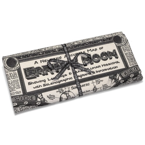Moon map tea towel bar - map,