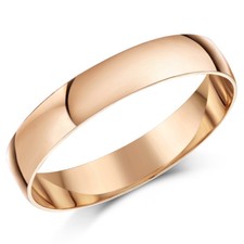 9ct Rose Gold Ring D Shaped
