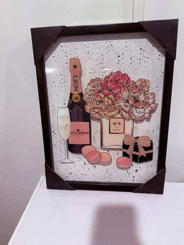 Pink champagne perfume wall - champagne,
