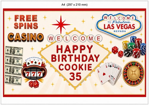 Casino themed cake wrap - cake,