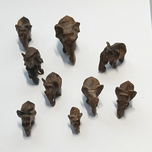 Carved wooden elephant - wooden,