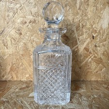 Vintage Stuart Crystal Beaconsfield Square Whiskey Spirit Decanter 10in