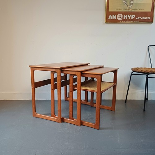 Nest midcentury teak cane - midcentury, &