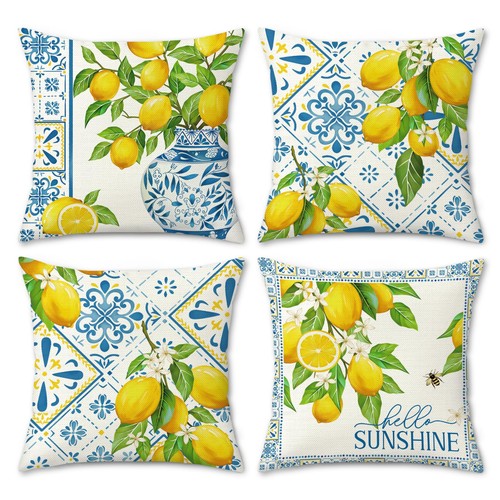Cozzsnuge lemon cushion covers - cozzsnuge,